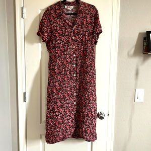 Women's Floral Front button up Dress